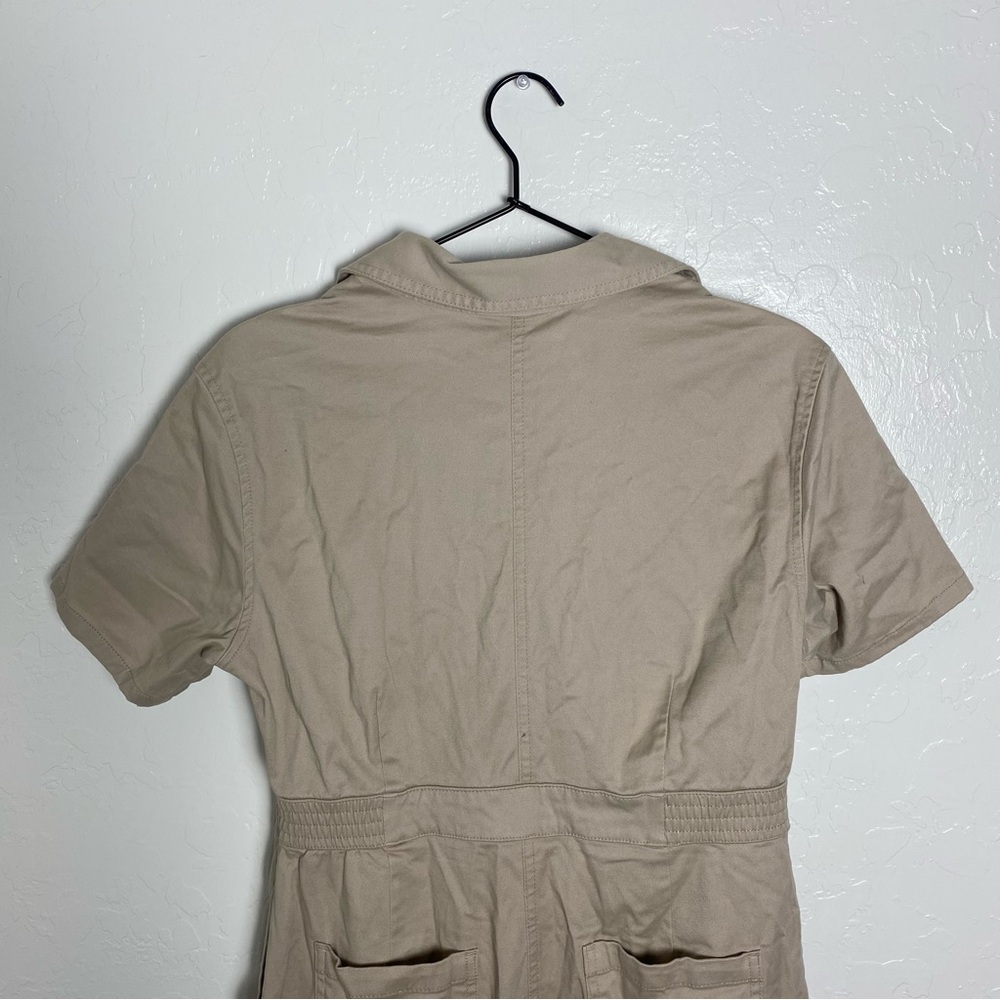 Isabel Maternity Tan Short-sleeve Utility Jumpsuit NWT - Picture 11 of 13